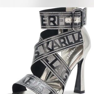 Karl Lagerfeld Silver and Black heels